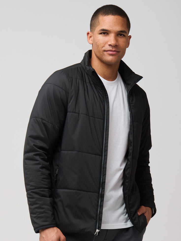 Black Puffer Jacket Lightweight, Water-Repellent, Insulated