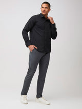 soft fabric crafted for wrinkle resistance # Black Long Sleeve Button Up | New Styles at Fresh Clean Threads