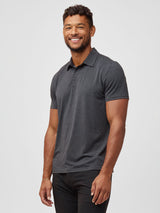 Nico is 6'4" and wears size Large Tall # Striped Performance Polos for Men | 100-day satisfaction guarantee