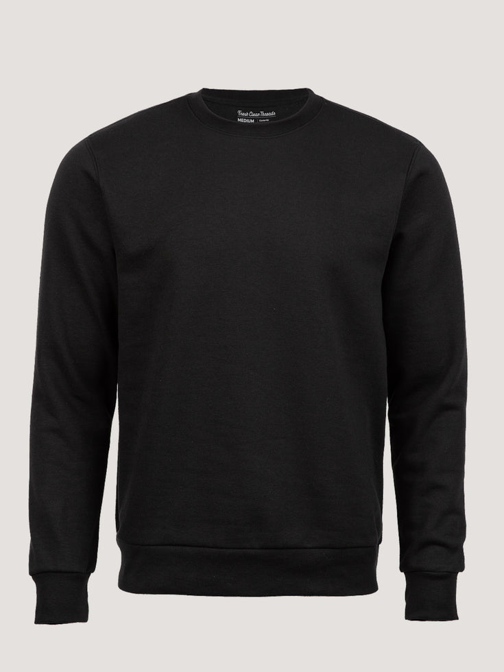 Crew neck sweatshirt black best sale