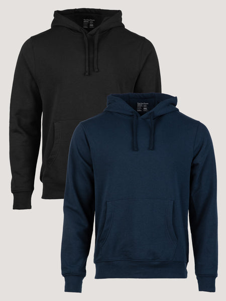 Pullover Hoodie Black + Dark Navy 2-Pack