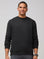 Mikah is 6'1" and wears a size medium # Crewneck Sweatshirt in Black | New Styles at Fresh Clean Threads