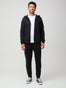 Black Zip-Up Hooded Sweatshirt | Fresh Clean Threads