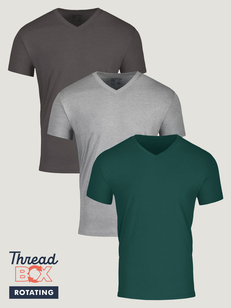 November Bold V-Neck Tee Pack | ThreadBox Rotating Colors | Fresh Clean Threads