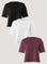 Women's Boxy Tee 3-Pack | Black, White, Merlot | Fresh Clean Threads