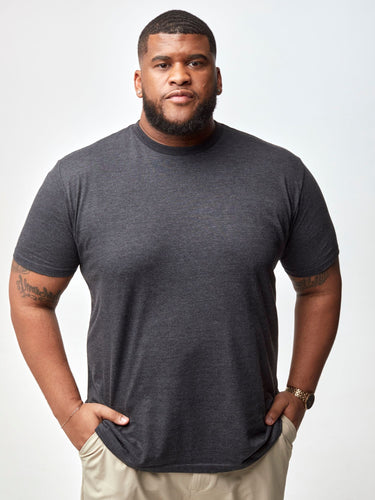 Steven is 6', 275lbs and wears a size 3XL # Crew and V-Neck Subscription Pack w/ Color Rotating Monthly | Fresh Clean Threads