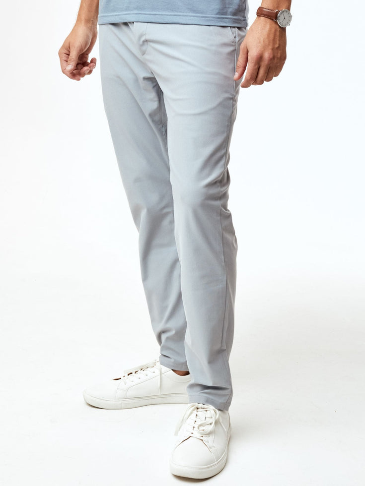 Cloud Grey Stretch Tech Pant - Front View