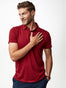 Men's Torrey Polo in Cosmic Red at Fresh Clean Threads