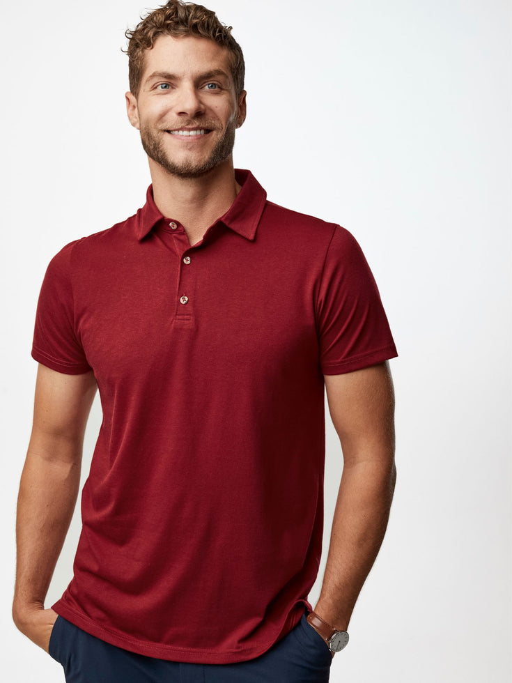 Cosmic Red Torrey Polo | Fall Collection | Fresh Clean Threads