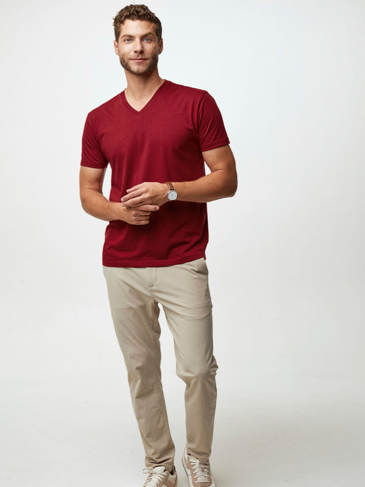 Cosmic Red V-Neck | Fall Collection at Fresh Clean Threads