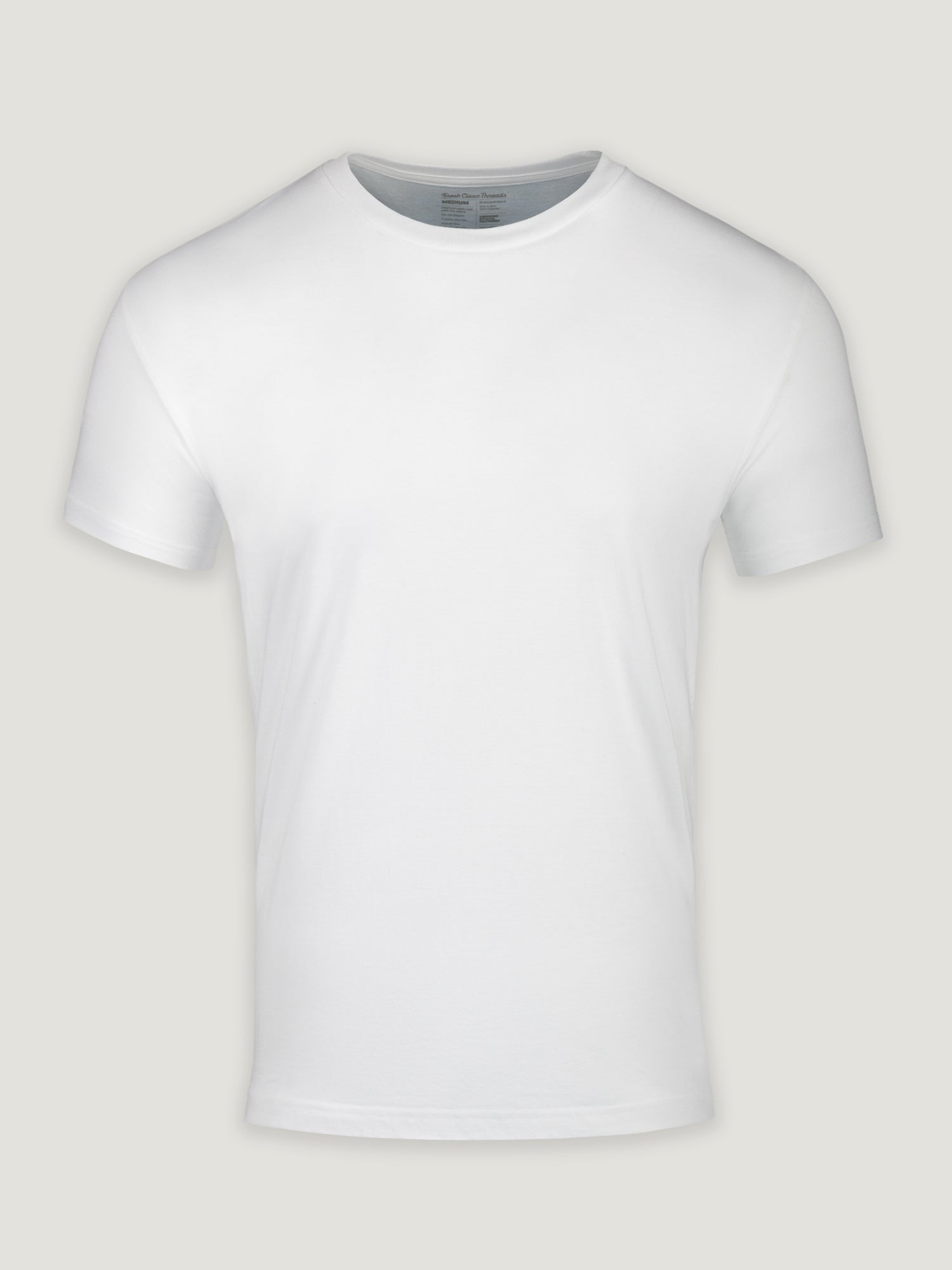 White Crew Neck Tee For Men | Fresh Clean Tees