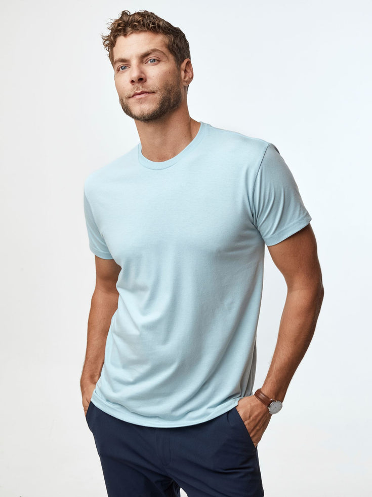 Dusk Blue Crew Tee | Fresh Clean Threads