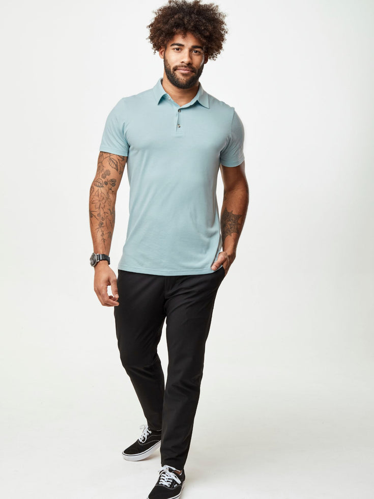 Dusk Blue Polo | Fresh Clean Threads