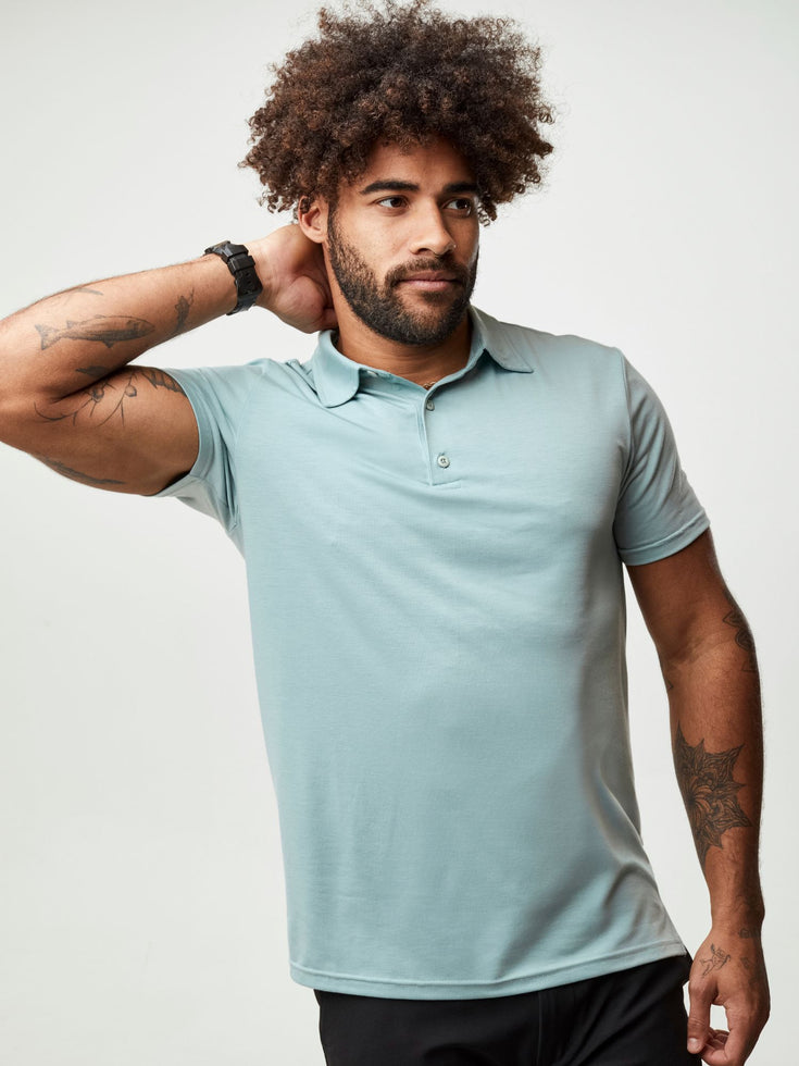 Dusk Blue Torrey Polo | Fresh Clean Threads