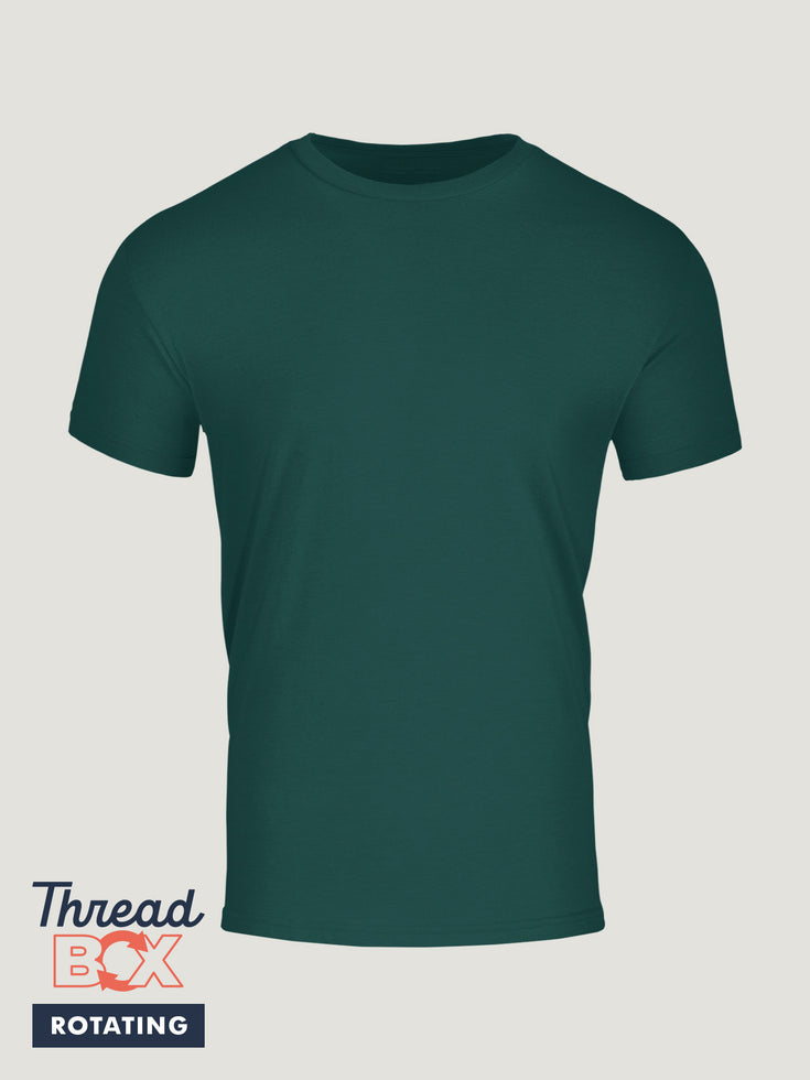 Dark Emerald Crew | November ThreadBox Rotating Colors Crew Neck Tee | Fresh Clean Threads