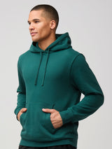 Mikah is 6'1" and wears a size medium # Dark Emerald Hoodie | New Styles at Fresh Clean Threads