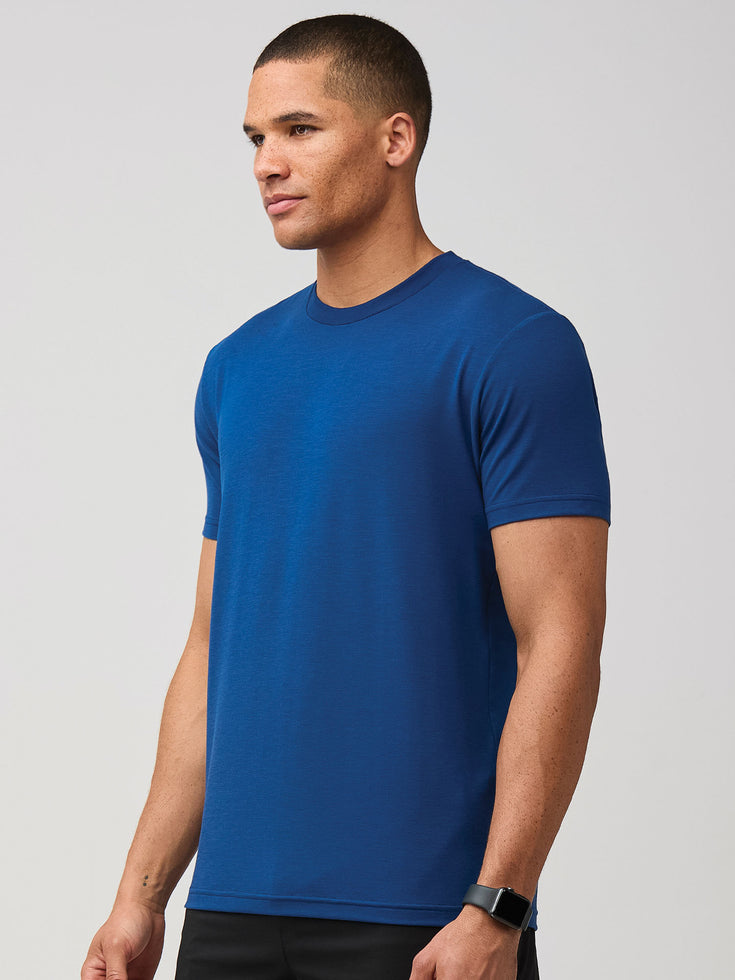 Performance Crew Tee in Dark Cobalt | Activewear | Fresh Clean Threads