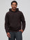 Mikah is 6'1" and wears a size medium # Espresso Pullover Hoodie Sweatshirt | Fleece Collection at Fresh Clean Threads