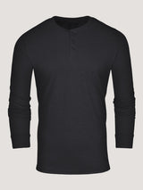 everyday grey men's charcoal cotton poly henley