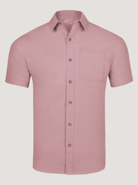 Short Sleeve Button Up Chalk Pink | Soft, breathable, and designed to flex