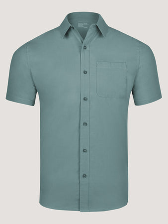 Sagebrush Short Sleeve Stretch Button Up