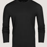 Men's Long Sleeve Crew Neck in Black from Fresh Clean Threads