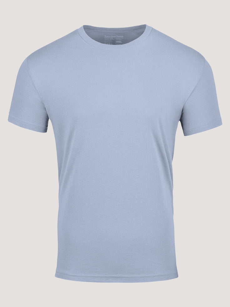 Men's Crew Neck in Icicle Blue | Fresh Clean Threads