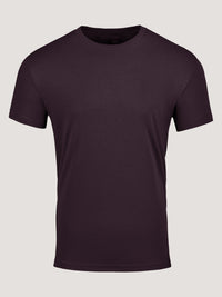 Mulberry crew neck tees | Rich Wine-Toned Cotton/Poly Blend