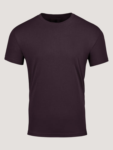 Mulberry crew neck tees | Rich Wine-Toned Cotton/Poly Blend