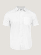 White short-sleeve shirts | Crisp all day. Comfortable all day. 