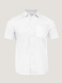 White short-sleeve shirts | Crisp all day. Comfortable all day. 