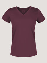 Women's Merlot V-Neck Tee | Fresh Clean Threads
