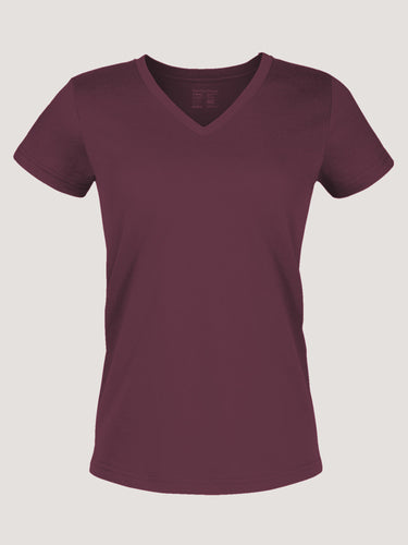 Women's Merlot V-Neck Tee | Fresh Clean Threads