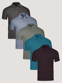 Fall Essentials Polo 5-Pack