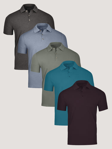 Fall Essentials Polo 5-Pack