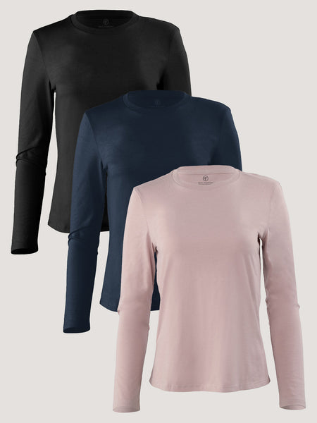 Women's Midnight Long Sleeve Crew 3-Pack