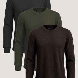 Men's Thermal 3-Pack | Fireside Waffle Knit Shirts, made by FCT