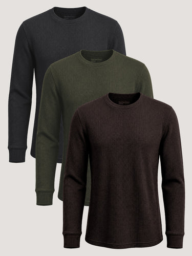 Men's Thermal 3-Pack | Fireside Waffle Knit Shirts, made by FCT