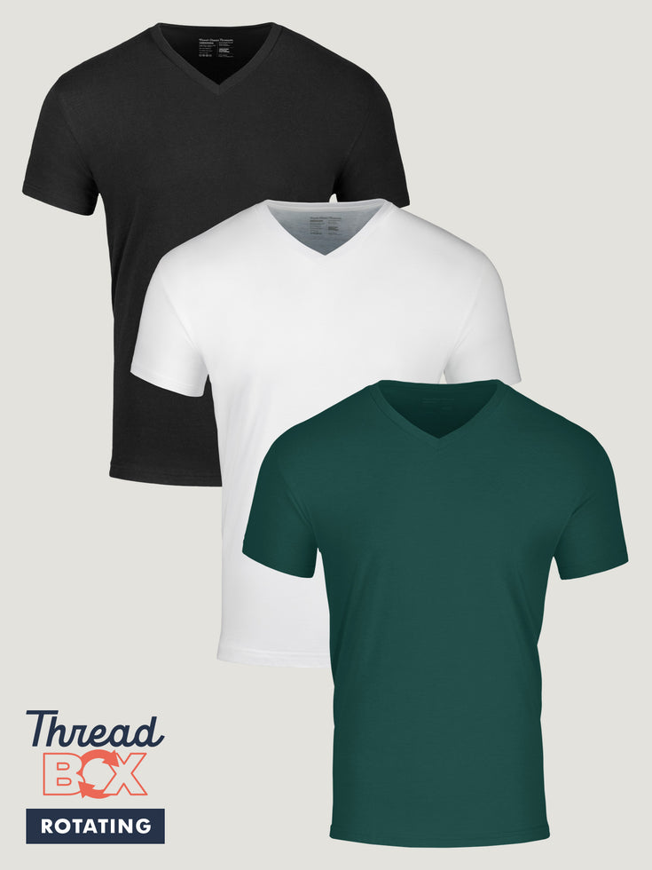 Foundation V-Neck | ThreadBox Rotating Colors V-Neck Tee | Fresh Clean Threads