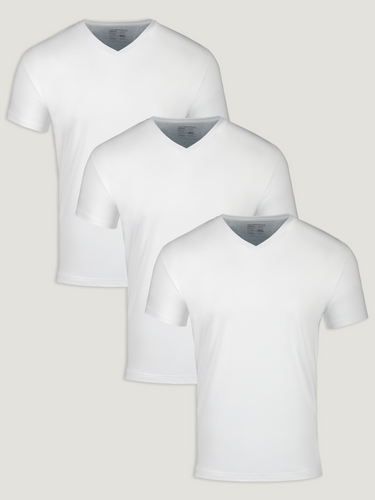 All White Subscription 3-Pack | V-Necks | Fresh Clean Threads