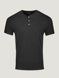 Black Short Sleeve Henley | Fresh Clean Threads
