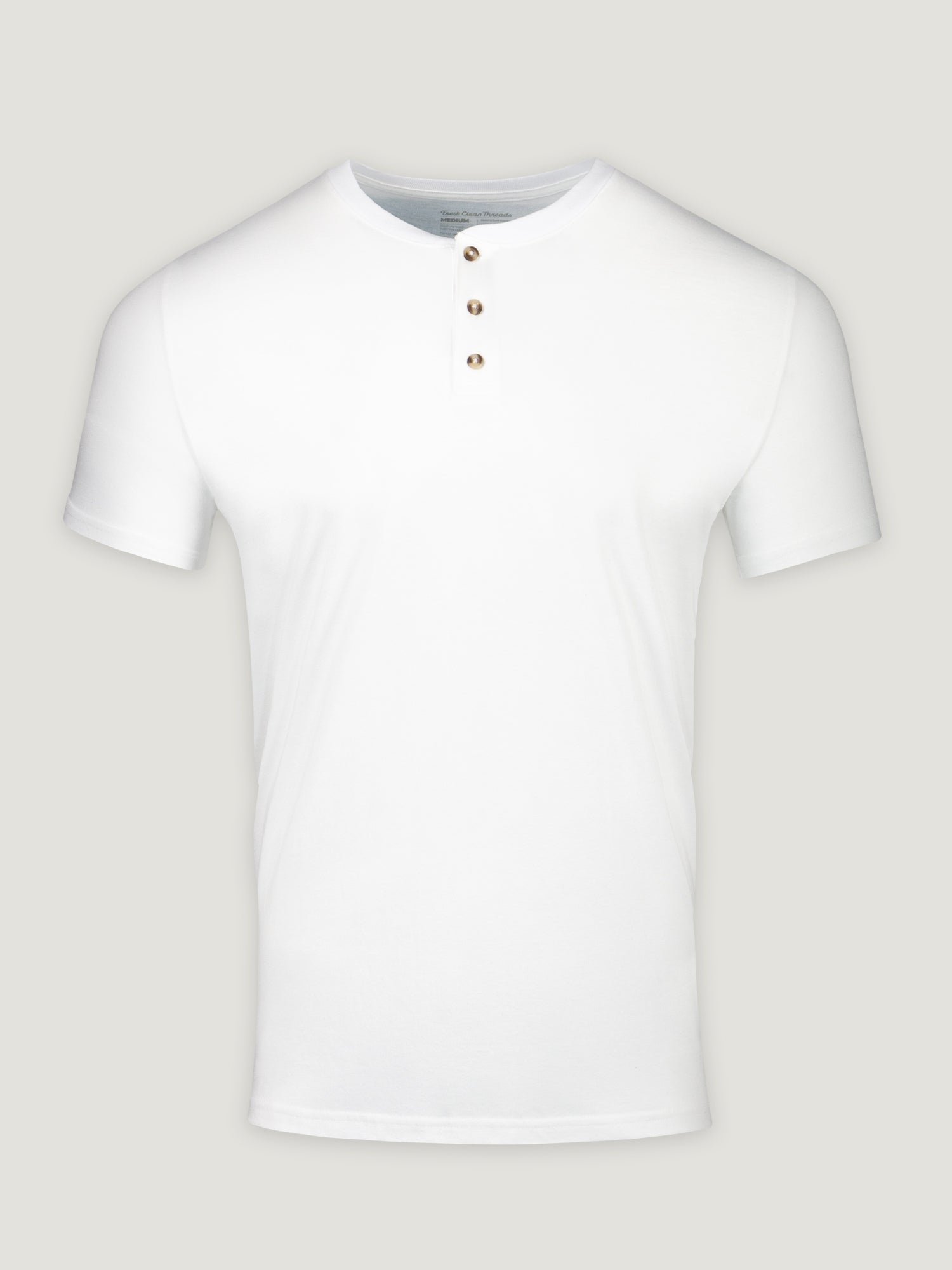 White Short Sleeve Henley For Men Fresh Clean Threads