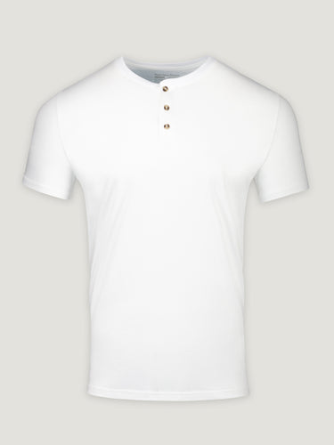 White Short Sleeve Henleys | Casual Henley Shirts for Men