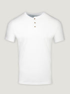 White Short Sleeve Henley | Fresh Clean Threads