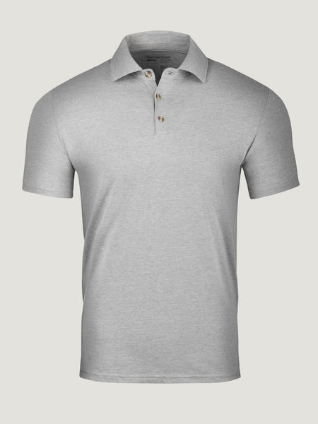 Heather Grey Polo Shirt For Men Fresh Clean Tees