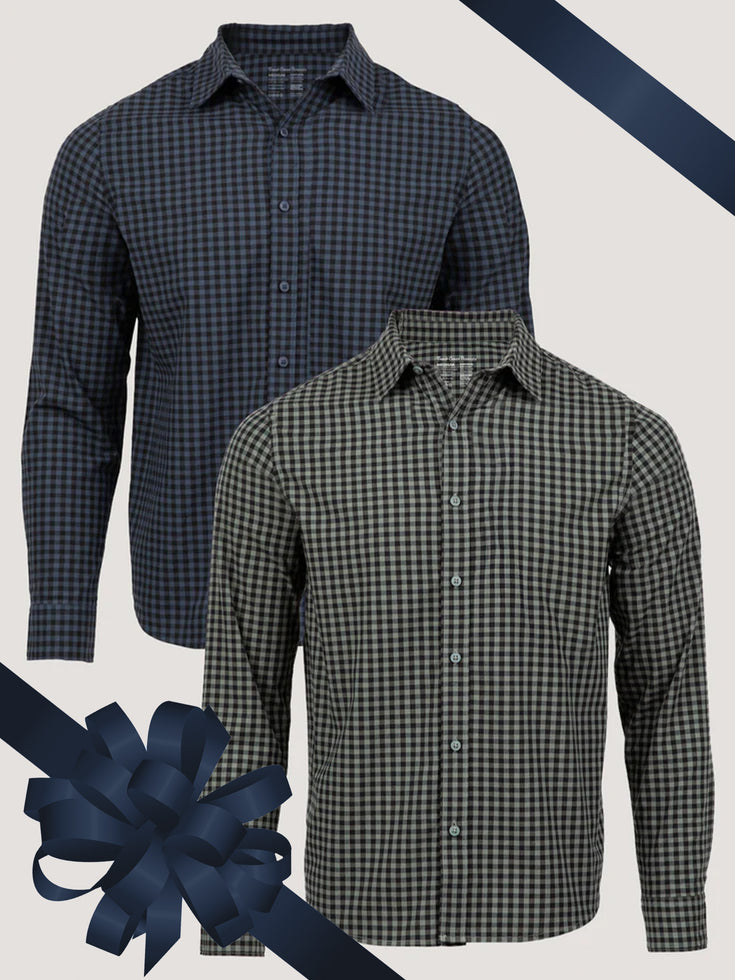 Long Sleeve Button Ups in Gingham | Holiday Sale at Fresh Clean Threads