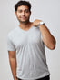 Heather Grey V-Neck T-Shirt For Men | Fresh Clean Tees