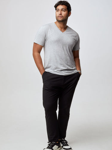 our tees are the perfect blend of comfort and style # Men's V-Neck Tee in Heather Grey | Fresh Clean Threads