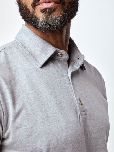 Heather Grey Polo for Men | Fresh Clean Threads
