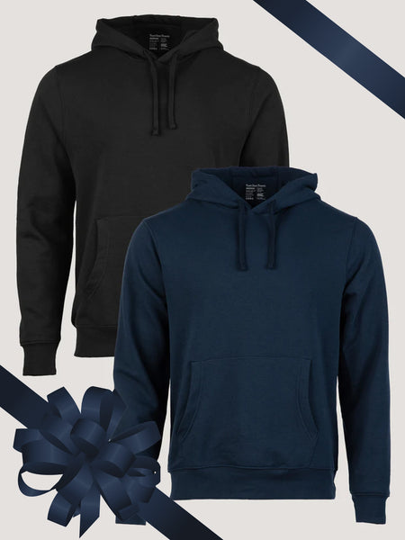 Pullover Hoodie Black + Dark Navy 2-Pack